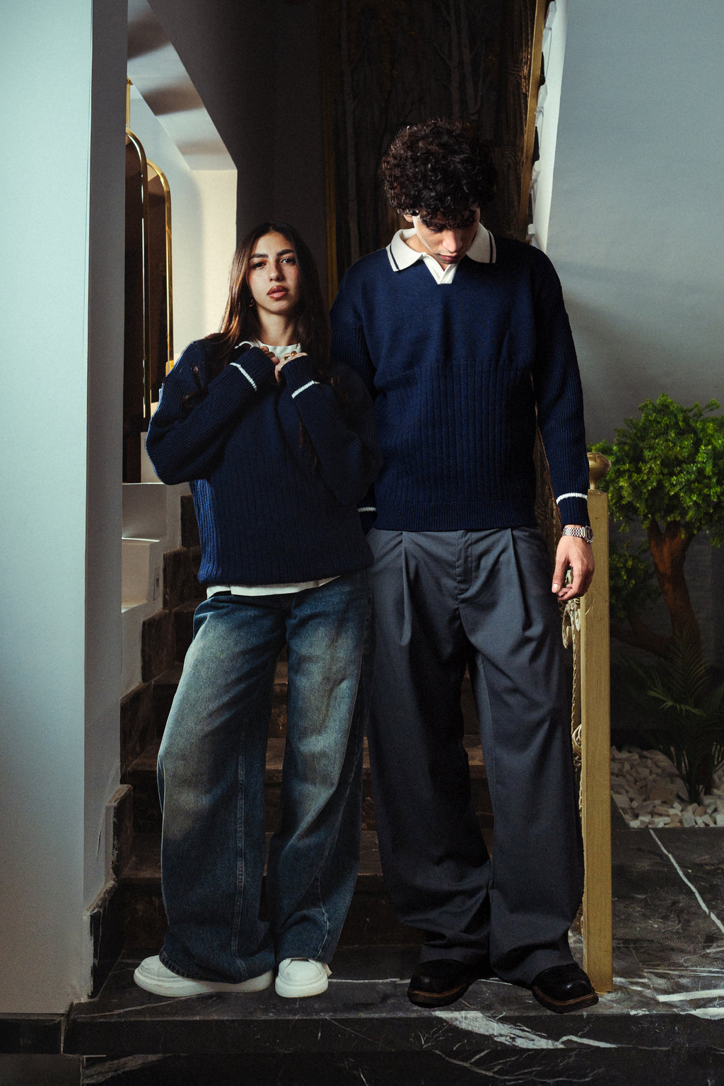 Mystic Navy Knitted Polo