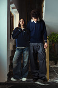 [unisex] Mystic Navy Knitted Polo