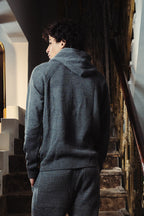 Full Double Zip Knitted Hoodie