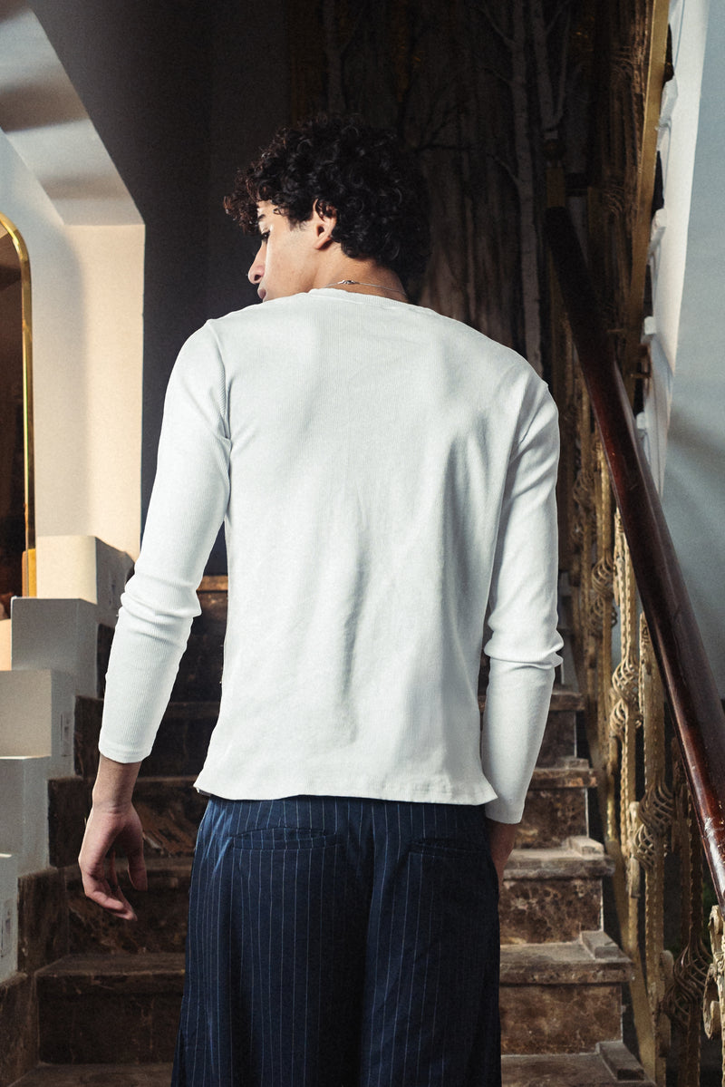 White Henley Shirt
