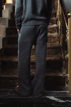 Four Pocket Wide-Leg Knitted Pants