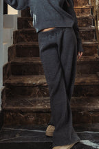 Storm Dust Wide-Leg Knitted Pants
