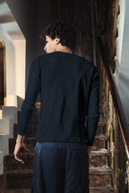 [men] Mystic Navy Henley Shirt