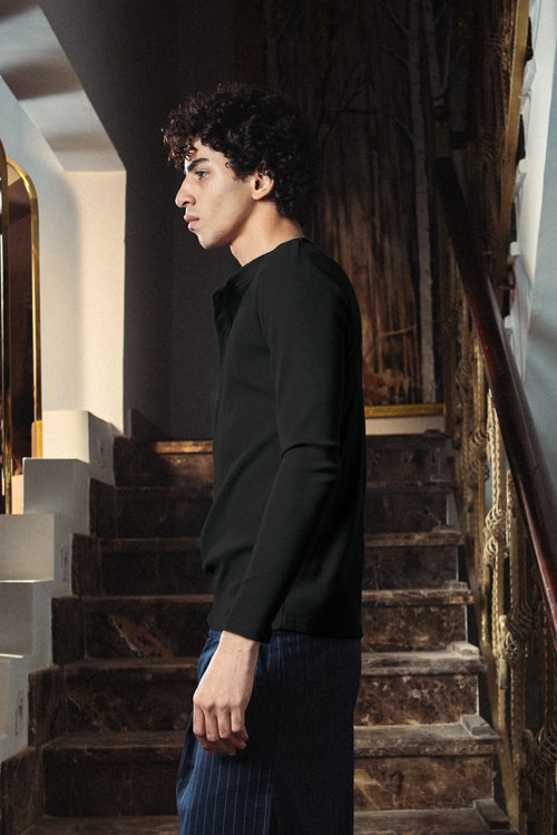 Black Henley Shirt
