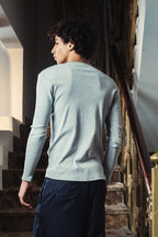 Light Heather Gray Henley Shirt