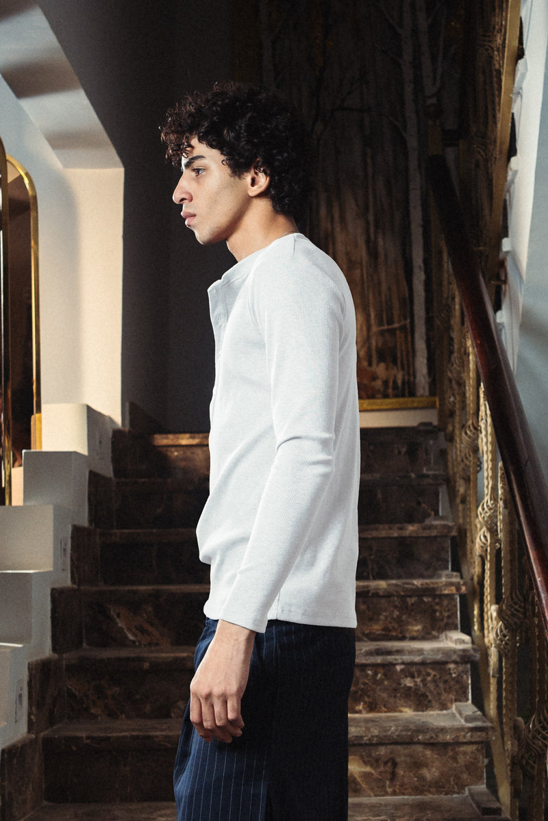 White Henley Shirt