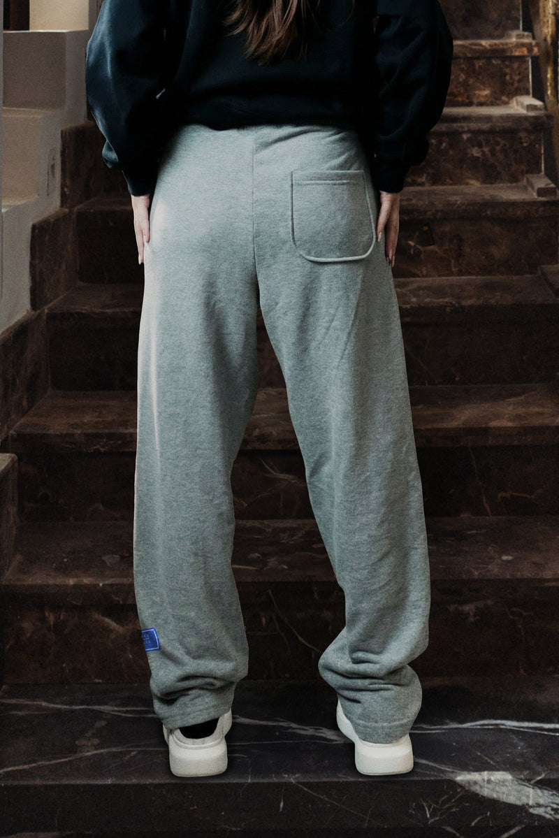 Heather Gray Ankle Zip Straight Leg Sweatpants