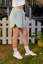 [unisex] Mint Dolphin Hem Sweat Shorts