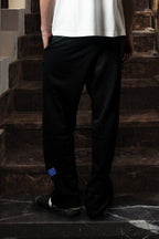 Black Ankle Zip Straight Leg Sweatpants