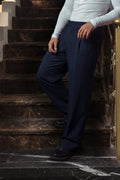 Striped Navy Pleated Tailor Pants