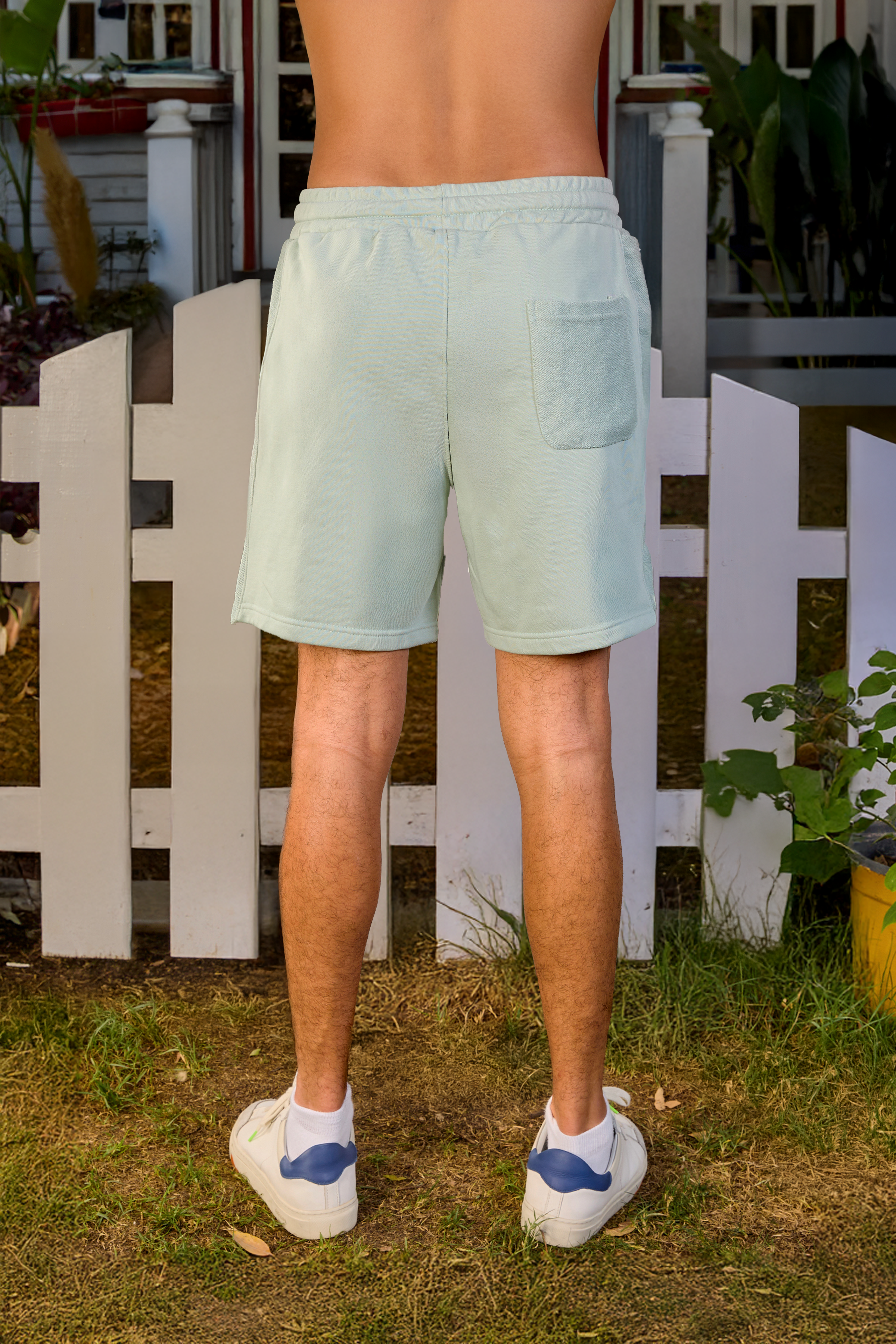 Mint Four Pockets Sweat Shorts