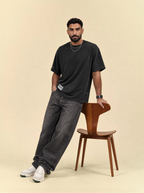 [men] Black Basic Tee