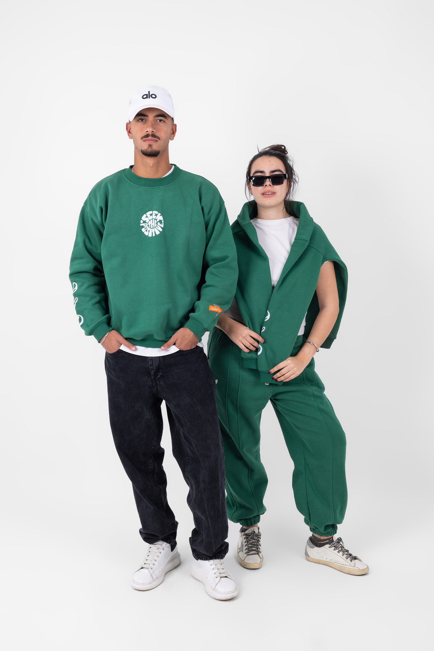 Kombu Green Elastic Cuffed Sweatpants
