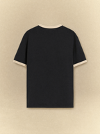 [unisex] Black x Beige Ringer Tee