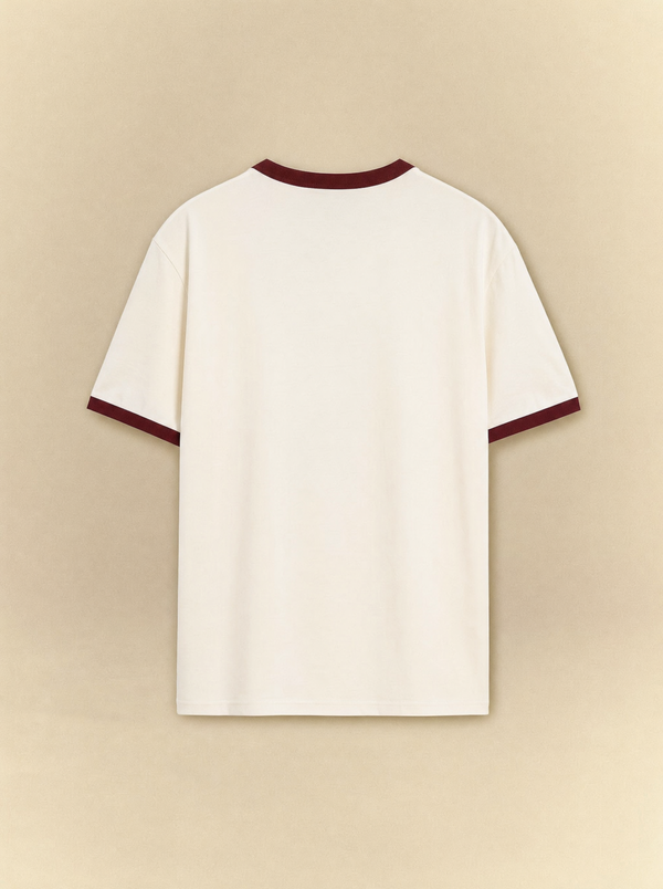 [unisex] Off-White x Deep Red Ringer Tee