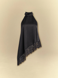 High Neck Halter Top With Lace