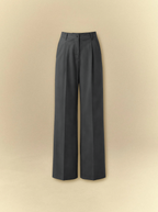 [unisex] Dark Grey Pleated Tailor Pants