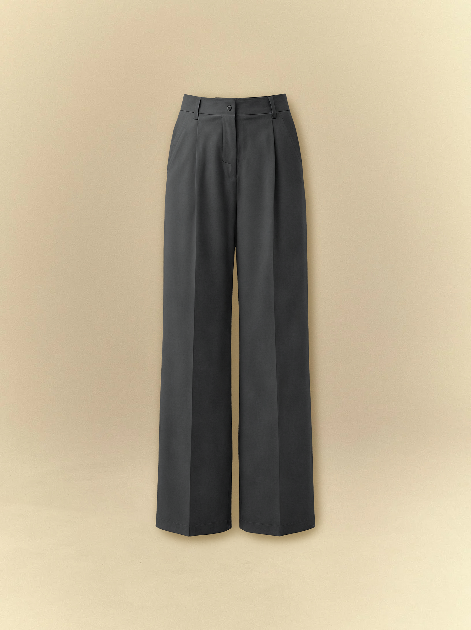 [unisex] Dark Grey Pleated Tailor Pants