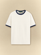 [unisex] Off-White x Deep Blue Ringer Tee