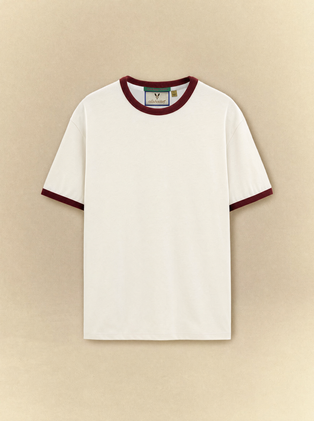 [unisex] Off-White x Deep Red Ringer Tee