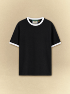 [unisex] Black x White Ringer Tee