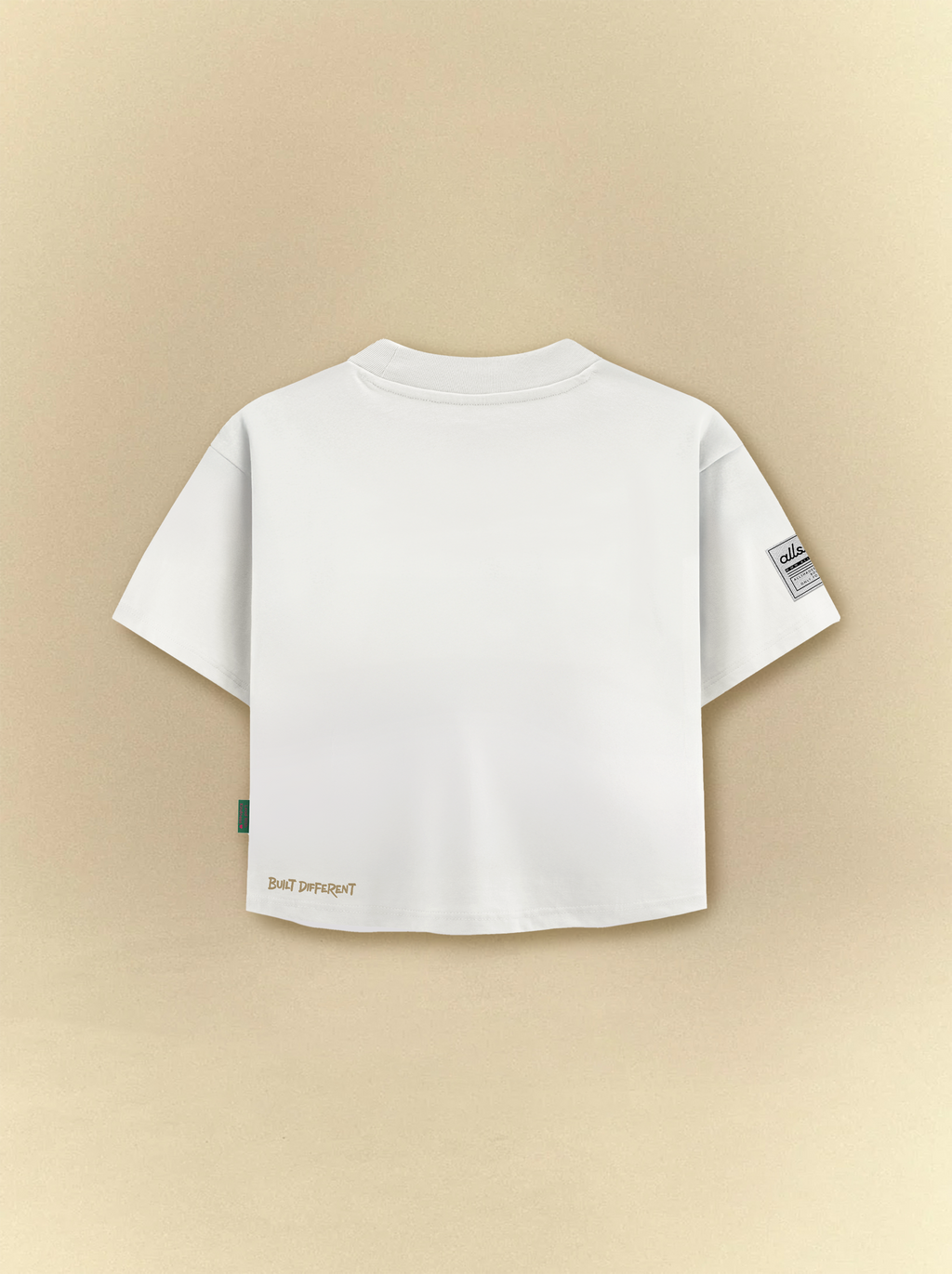 [unisex] Basic Cropped White Tee