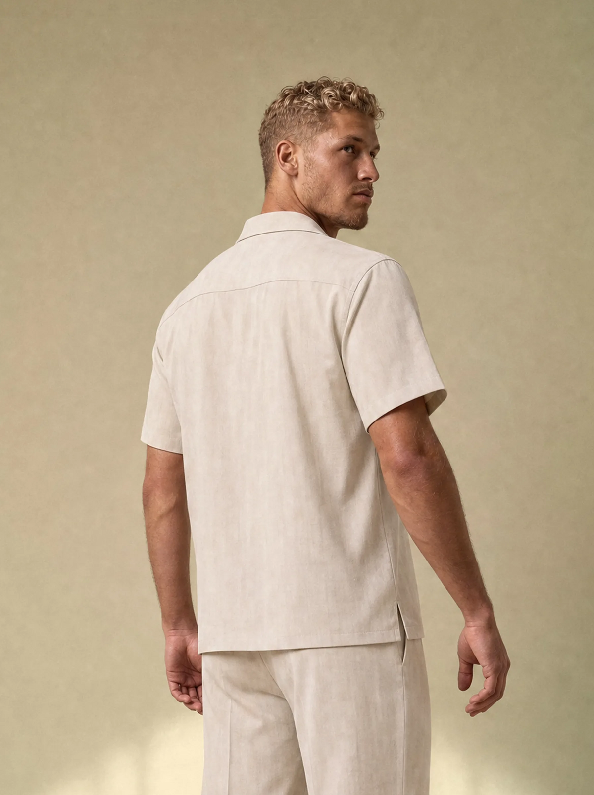 [men] Brushed Linen Shirt