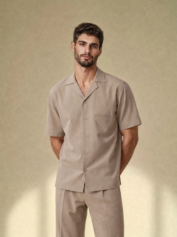 [men] Brushed Linen Shirt