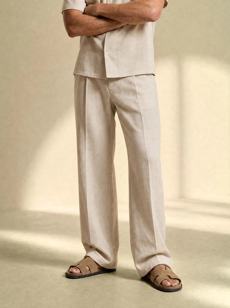 Brushed Linen Tailor Pants