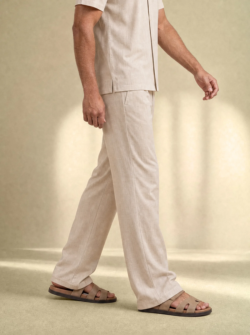 Brushed Linen Tailor Pants