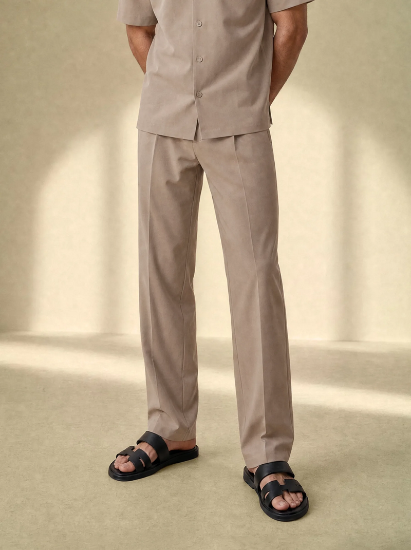 Brushed Linen Tailor Pants