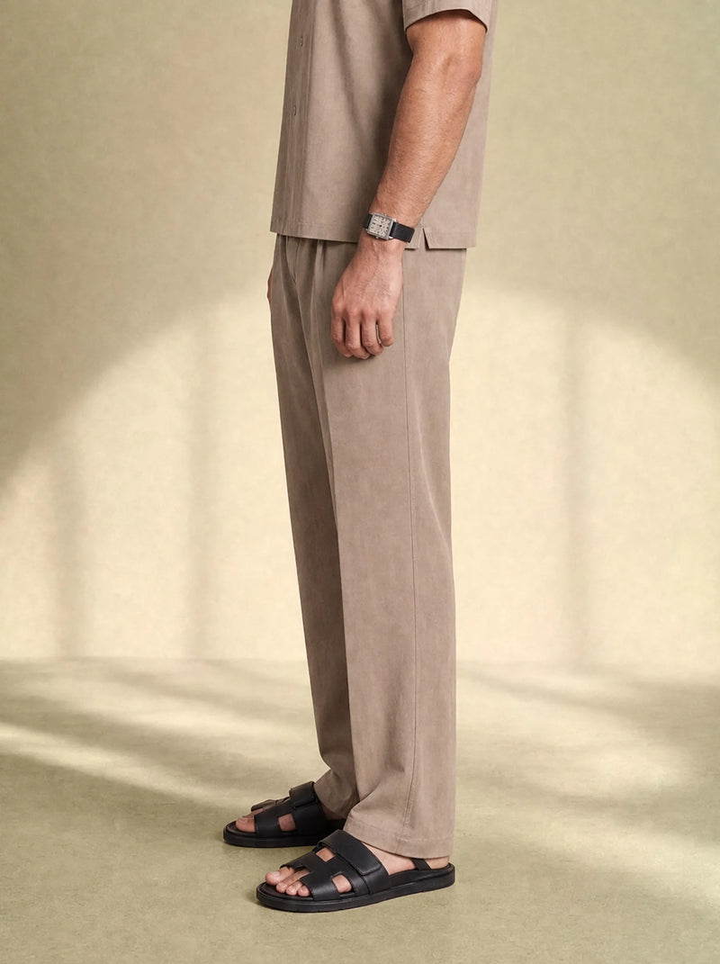 Brushed Linen Tailor Pants