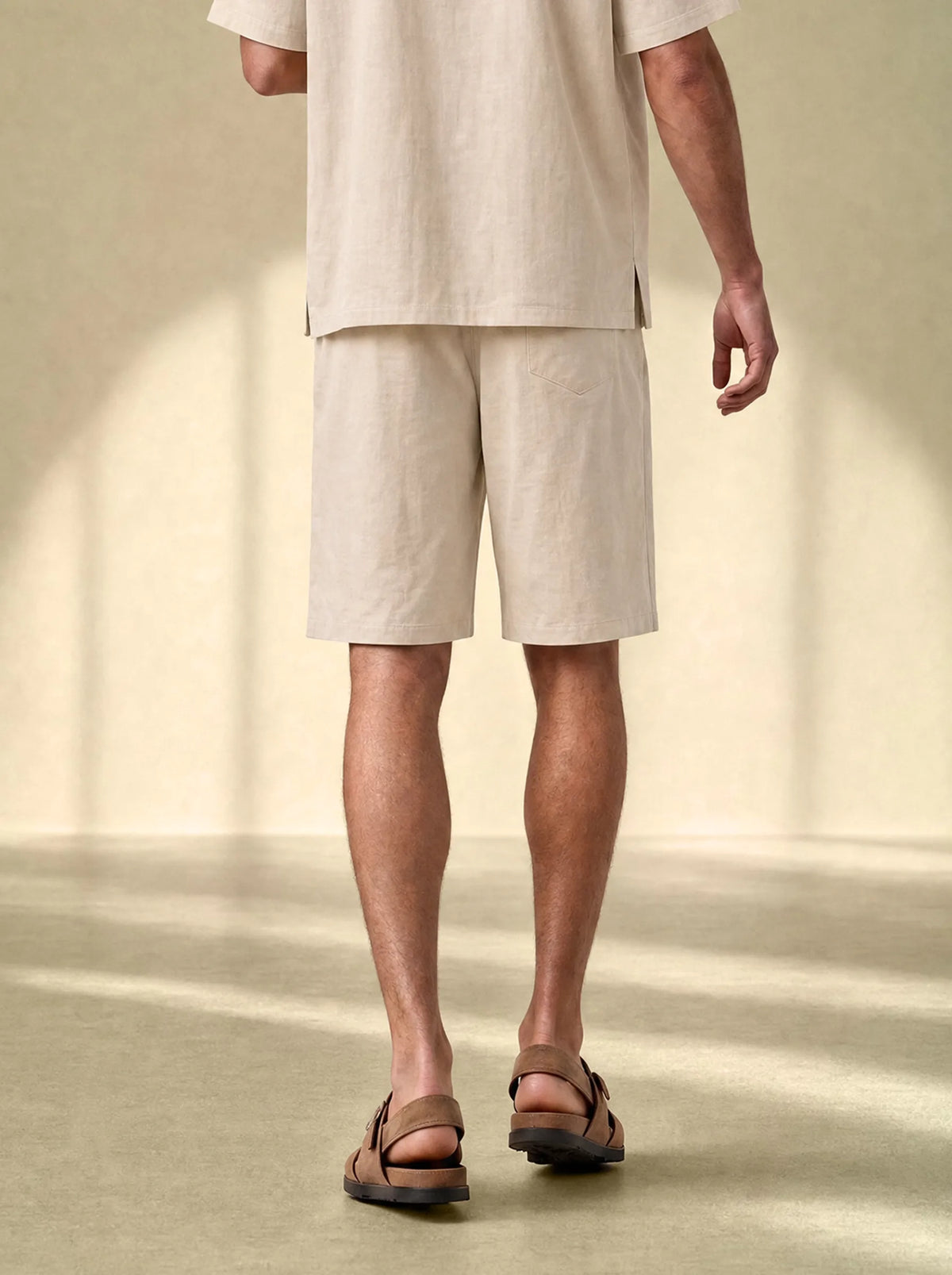 [men] Brushed Linen Tailored Shorts