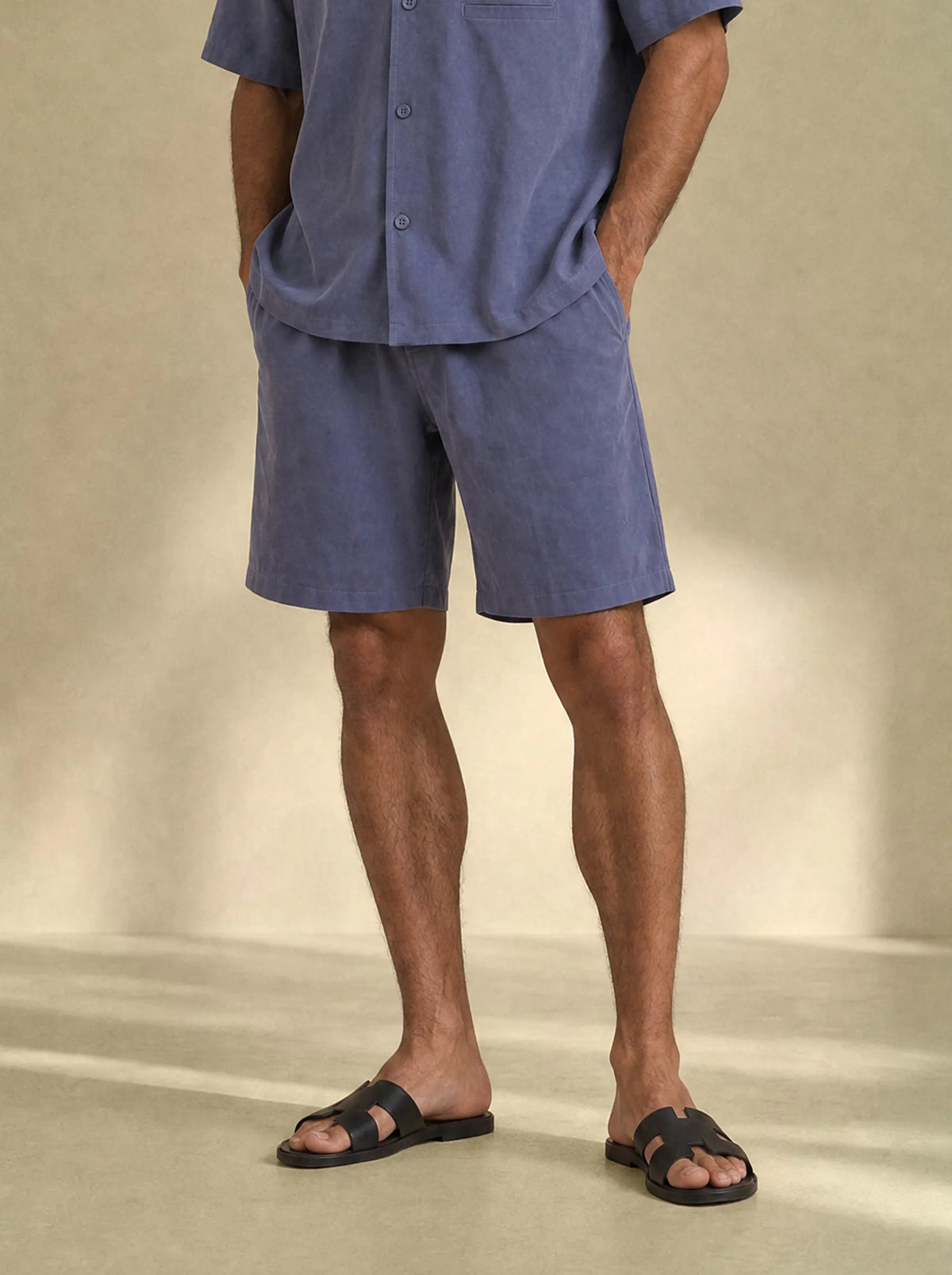 [men] Brushed Linen Tailored Shorts