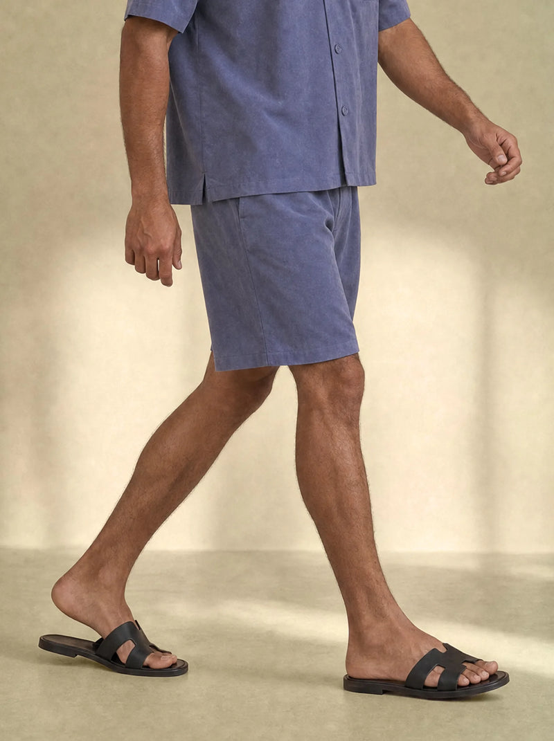 Brushed Linen Tailored Shorts