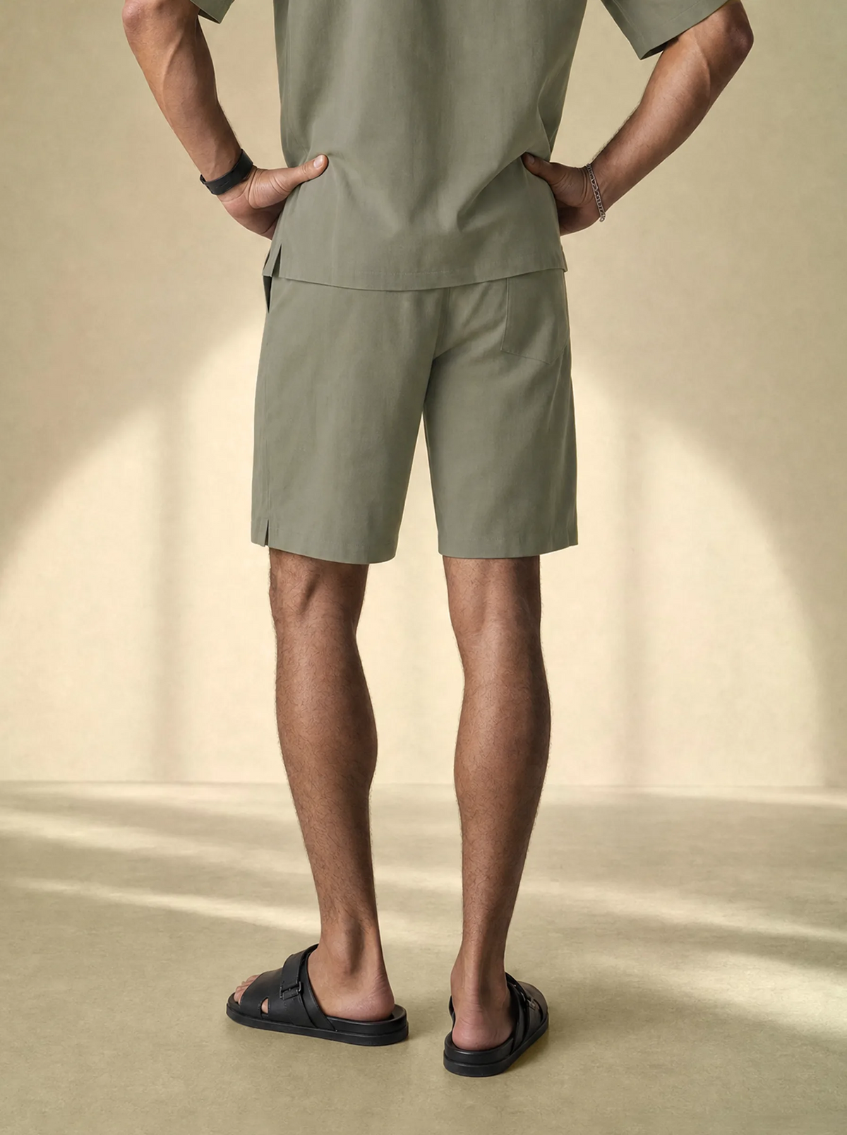 [men] Brushed Linen Tailored Shorts