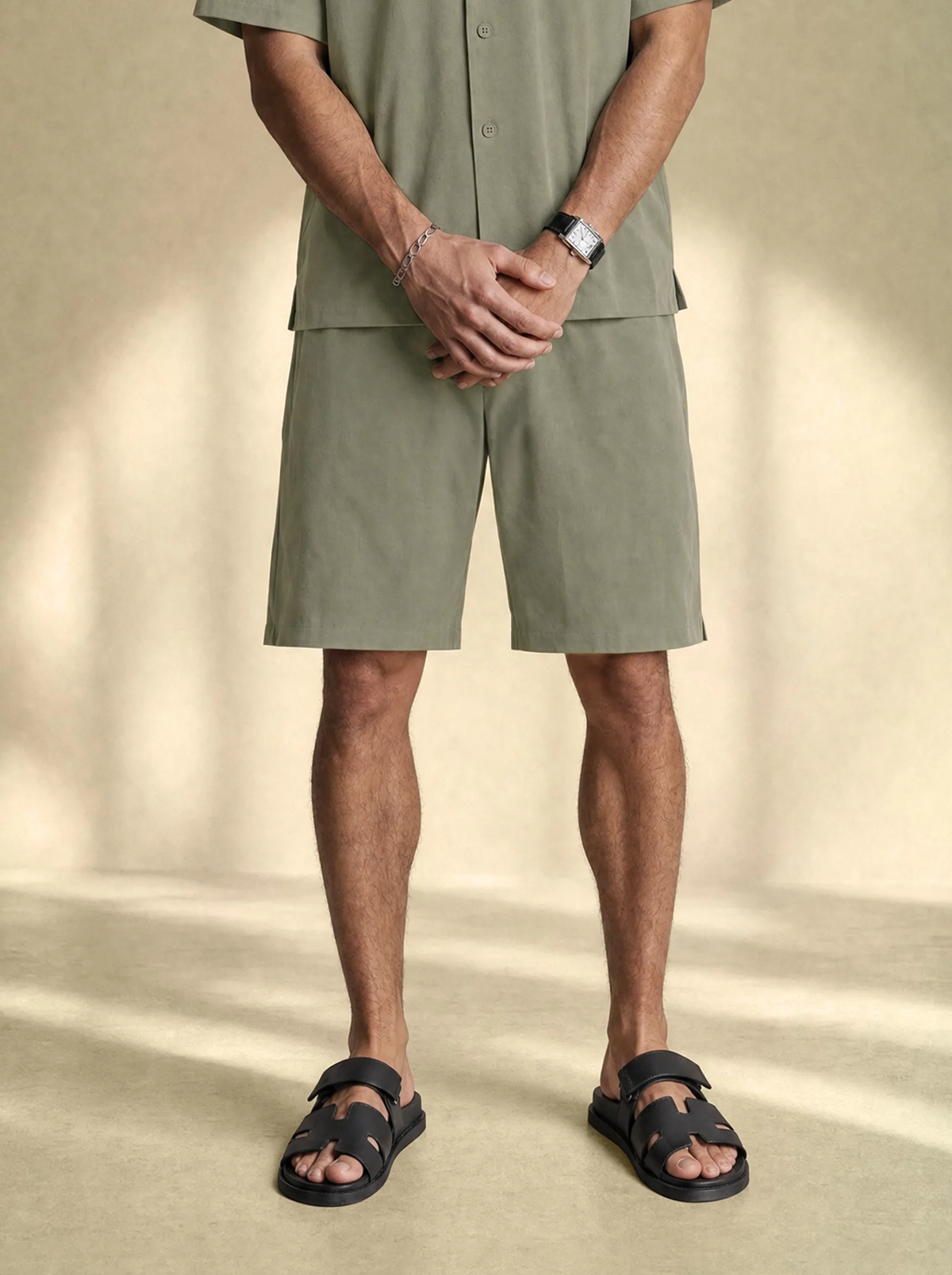 [men] Brushed Linen Tailored Shorts