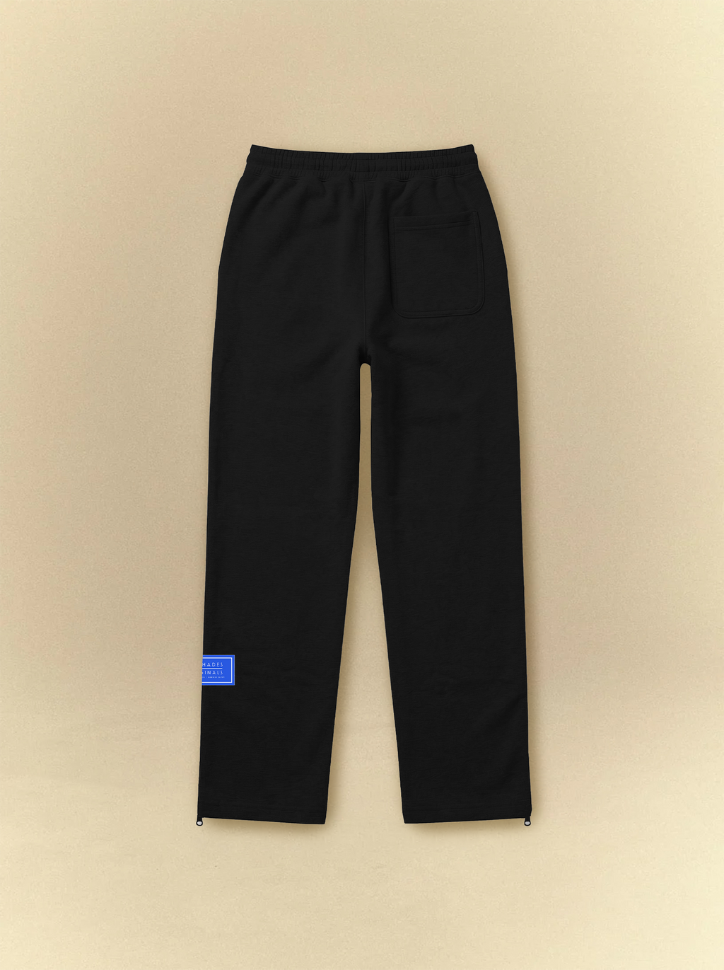 [unisex] Black Ankle Zip Straight Leg Sweatpants