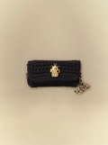 Black Crochet Clutch