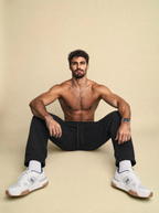 [men] Black Patched Sweatpants V1.0