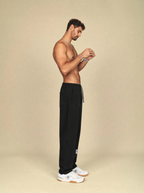 [men] Black Patched Sweatpants V1.0