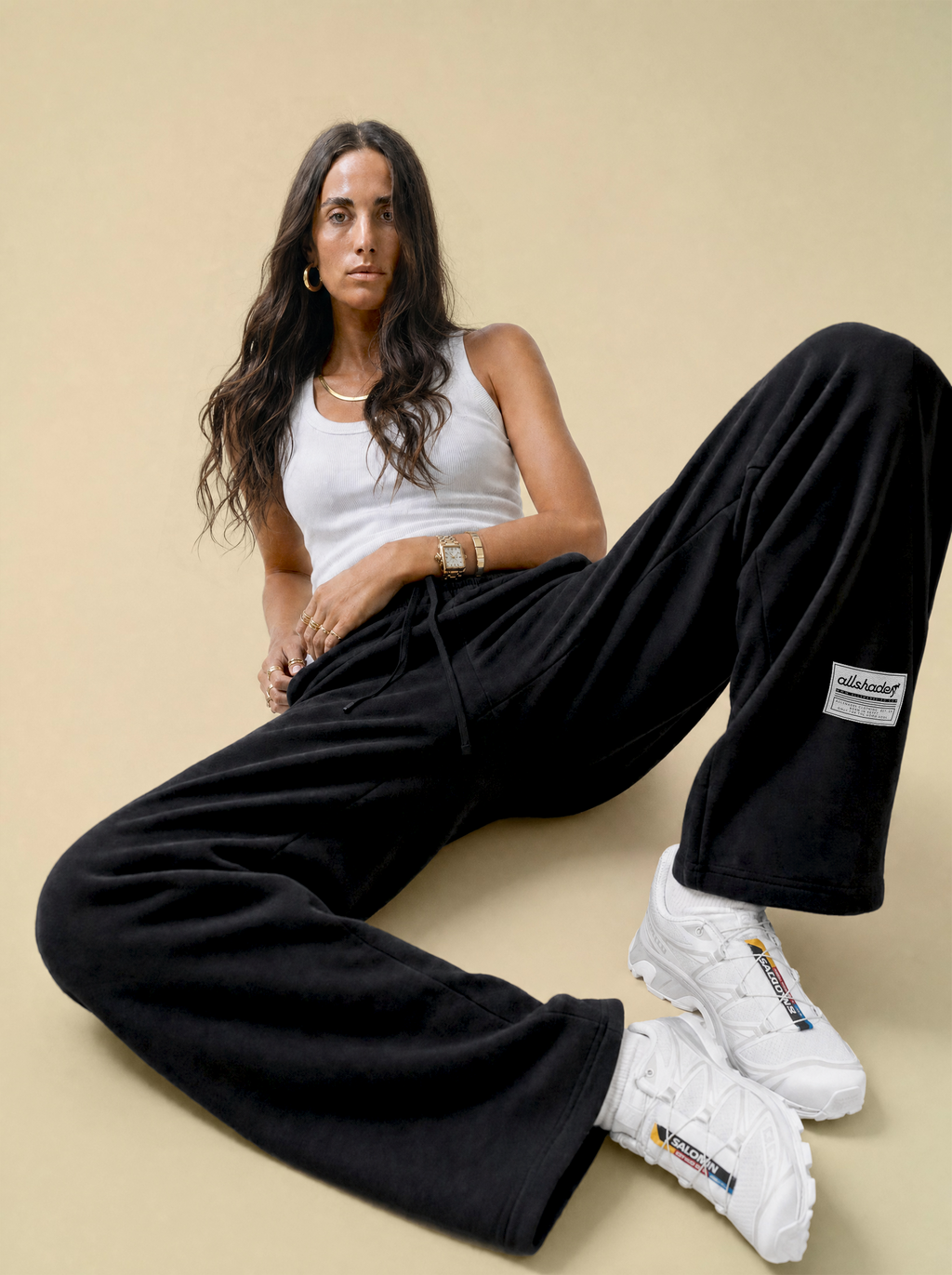 [women] Black Patched Sweatpants V2.0