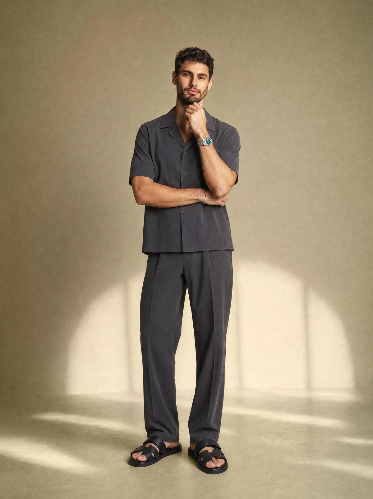 [men] Brushed Linen Shirt