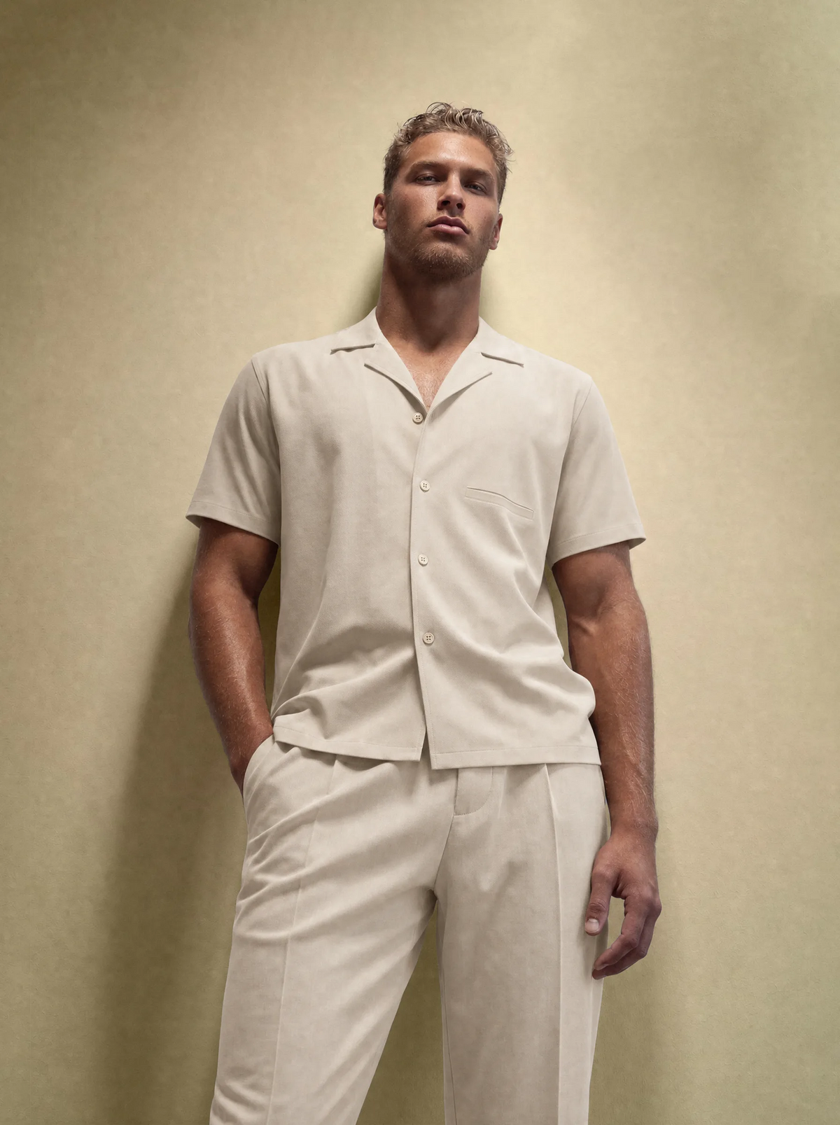[men] Brushed Linen Shirt