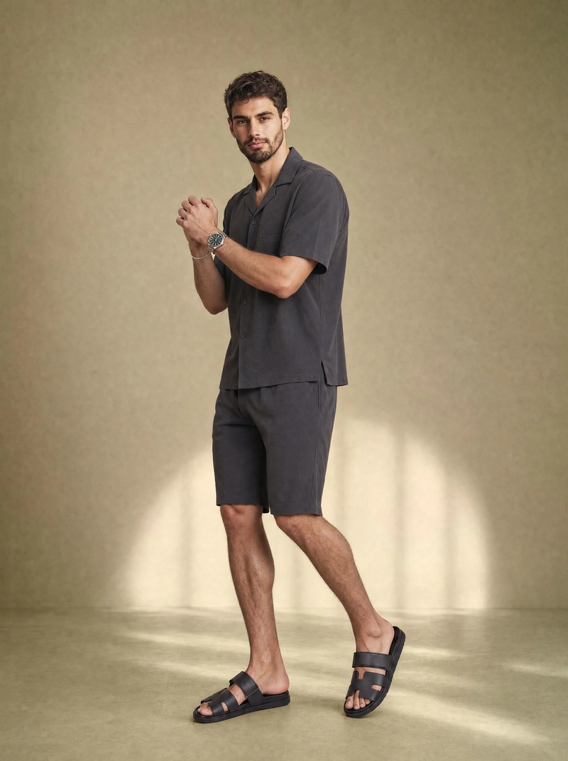 Brushed Linen Shirt + Shorts Set
