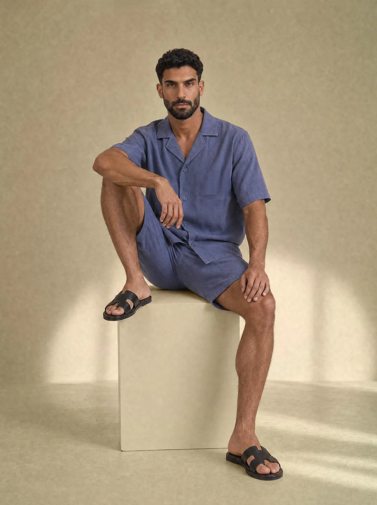 [men] Brushed Linen Shirt