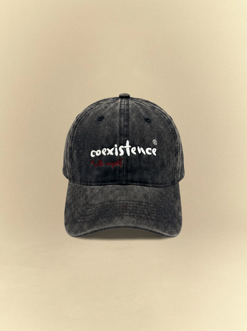 [unisex] Coexistence with myself Acid Black Cap