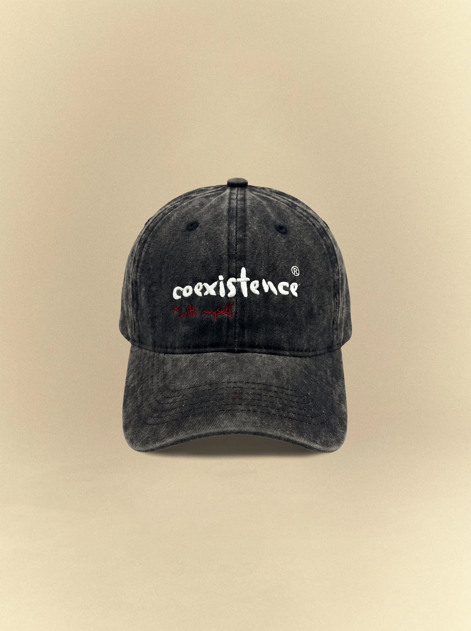 [unisex] Coexistence with myself Acid Black Cap