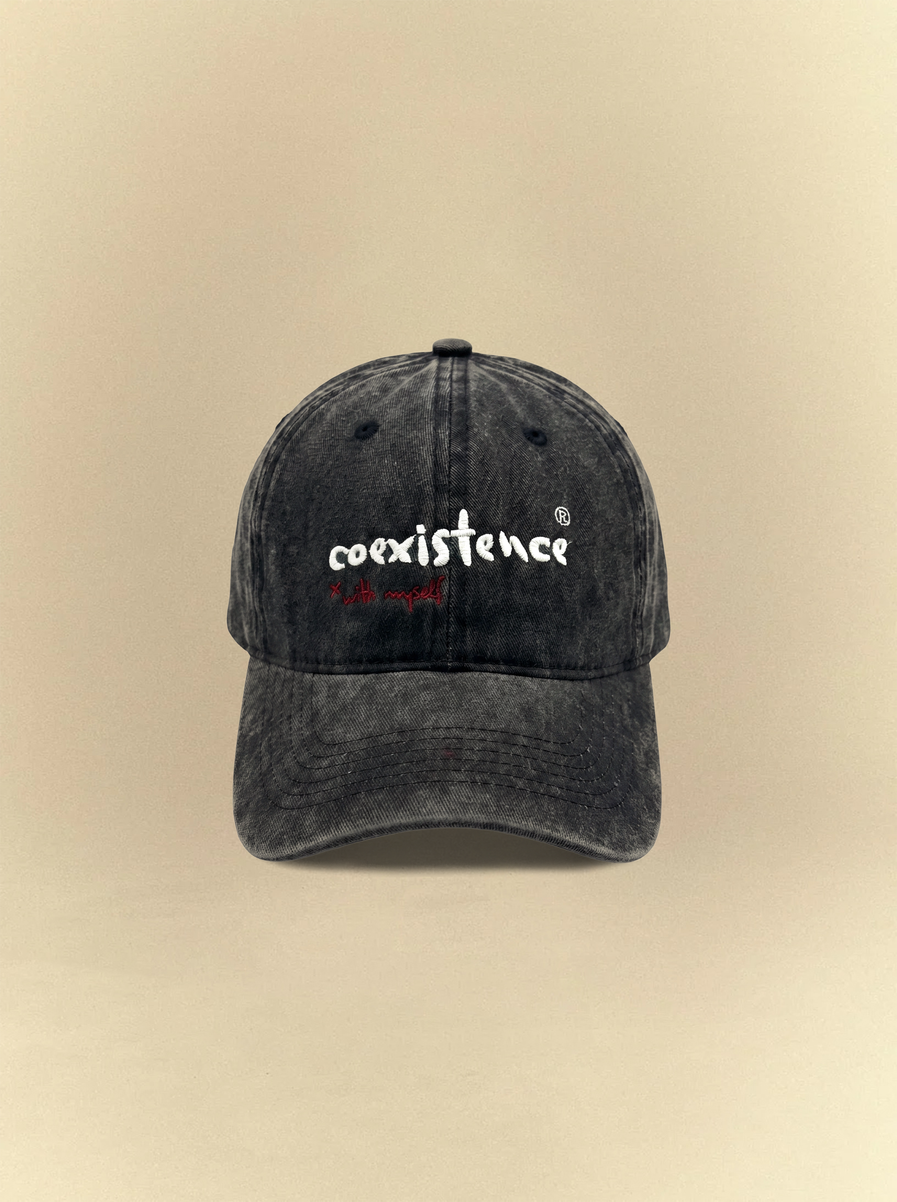 [unisex] Coexistence with myself Acid Black Cap