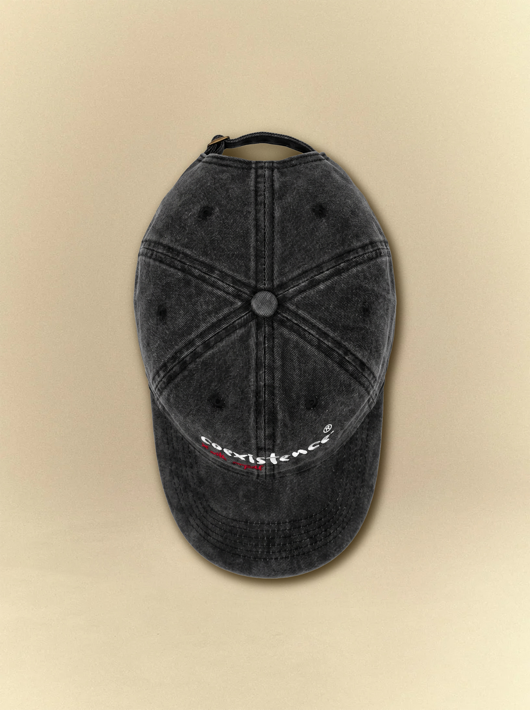 [unisex] Coexistence with myself Acid Black Cap